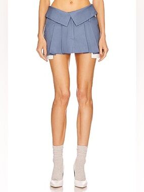 Commense Navy Blue Pleated Mini Skort